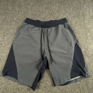 Lululemon Namaste at the Beach‎ Mens Medium Shorts Lined Light Blue 9" Inseam